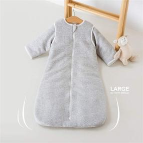 img 3 attached to 👶 Chuchu Puff Детский спальный мешок, съемные длинные рукава, 2.5 Tog, Обратная молния, Осень и Зима, Теплое одеяльце для ношения, супер мягкий дышащий хлопок, Спальный мешок для младенцев и малышей, 0-3 месяца