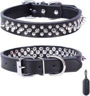 🐶 stylish and durable rivet spiked studded leather dog collar for small or medium pets by rachel pet products логотип