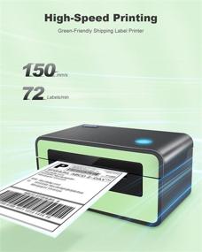img 2 attached to 🖨️ Polono Label Printer - High-Speed 4x6 Thermal Label Printer, Professional Direct Thermal Label Maker, Compatible with Amazon, Ebay, Etsy, Shopify, FedEx – Easy One-Click Setup on Windows and Mac (Green)