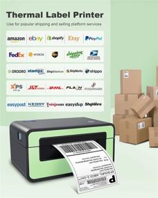 img 3 attached to 🖨️ Polono Label Printer - High-Speed 4x6 Thermal Label Printer, Professional Direct Thermal Label Maker, Compatible with Amazon, Ebay, Etsy, Shopify, FedEx – Easy One-Click Setup on Windows and Mac (Green)