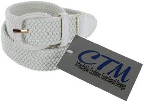 img 3 attached to 👔 Men's Accessories: CTM Elastic Braided Covered Belts for Sale