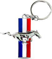 🐎 ultimate ford epic mustang 3d pony horse chrome metal key chain - unleash your key style! logo