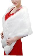 👗 aptro women's faux fur shawl wraps for evening dresses logo