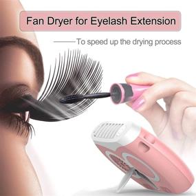 img 3 attached to Ysmlife Handheld Mini Fan, Eyelash Extension Fan | Battery Powered Portable Fan | Rechargeable Personal Fan | Small Neck Fan with Lanyard USB Charging Cable for Travel Desk Lash Face Neck - Pink