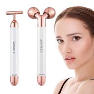 electric face massager set, dual roller and t-shaped face massager kit for firming, tightening, and anti-wrinkles - also ideal for arm, eye, waist, and leg massage logo