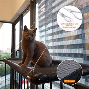 img 1 attached to KGRAPET Cat Window Perch Hammock - Reinforced Cat Window Bed with Pipe Design - 4 Screw Suction Cups - Supports up to 30 Pounds - Space-Saving Cat Window Seat - Perfect for Indoor Cats - Enhance Your Cat's Comfort with a Window Perch