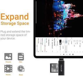 img 2 attached to High-Speed USB C to SD/Micro SD Card Adapter: Thunderbolt 3 OTG Memory Card Reader for MacBook, iPad, Samsung, Pixel, OnePlus