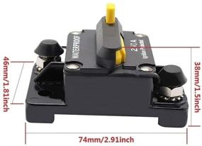 img 4 attached to ANJOSHI 250A Waterproof Circuit Breaker | 30A-300A Fuse Holder with Manual Reset | Automotive Marine Stereo Audio Inline Fuse for Ultimate System Protection