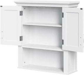 img 1 attached to 🚪 RiverRidge Somerset Two-Door, White Wall Cabinet: Stylish and Functional Storage Solution