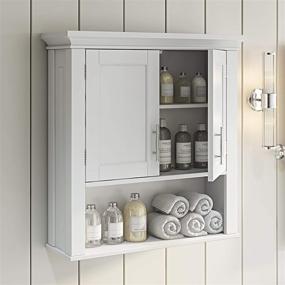 img 3 attached to 🚪 RiverRidge Somerset Two-Door, White Wall Cabinet: Stylish and Functional Storage Solution