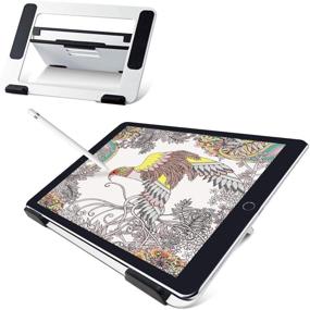 img 4 attached to 📱 ELECOM Алюминиевая подставка для рисования планшетов 9,7-12,9 дюймов, регулируемые 4 угла, детали противоскольжения, белый (TB-DSDRAWWH)