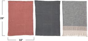 img 3 attached to 🌈 Cotton Tea Towel Set of 3, Multi Color - Creative Co-Op, 3-Inch