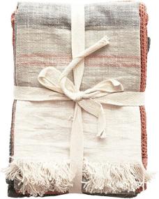 img 2 attached to 🌈 Cotton Tea Towel Set of 3, Multi Color - Creative Co-Op, 3-Inch