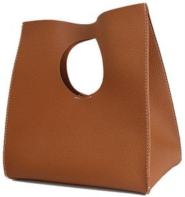 img 3 attached to Hoxis Women's Vintage Minimalist Leather Handbag: Trendy Handbags and Wallets