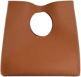 img 4 attached to Hoxis Women's Vintage Minimalist Leather Handbag: Trendy Handbags and Wallets