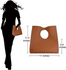 img 1 attached to Hoxis Women's Vintage Minimalist Leather Handbag: Trendy Handbags and Wallets