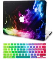 🌌 stylish kecc laptop case combo: mac air 13" hard shell case with keyboard cover - colorful space design logo