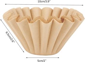 img 1 attached to 🌍 Efficient and Eco-Friendly: EUSOAR 1-4 Cup Disposable Coffee Filters, 100pcs Natural Brown Unbleached Paper Basket Filters for Electric Coffee Makers