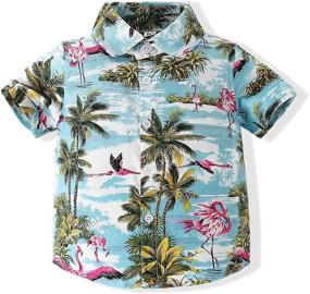 img 2 attached to Tommelise Floral Cotton Hawaiian Flamingo