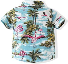 img 1 attached to Tommelise Floral Cotton Hawaiian Flamingo