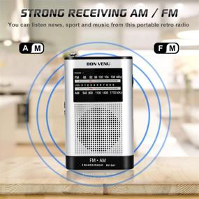 img 1 attached to 📻 Портативное карманное радио Bon Venu AM FM Transistor Shower Radio - с превосходным приемом и приятным звуком.