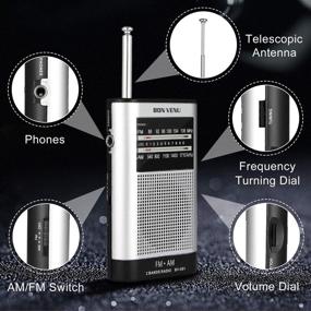 img 3 attached to 📻 Портативное карманное радио Bon Venu AM FM Transistor Shower Radio - с превосходным приемом и приятным звуком.
