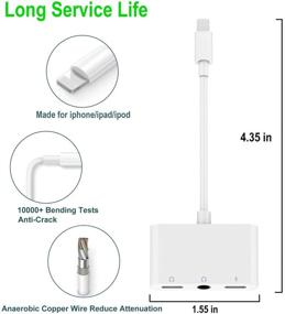 img 1 attached to Переходник Lightning на наушники 3,5 мм с портом для зарядки - 3 в 1 аудио-коннектор для iPhone/iPad