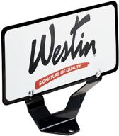 повысьте стиль вашей бычьей решетки с помощью westin 32-0055 license plate relocator в глянцево-черной отделке. логотип