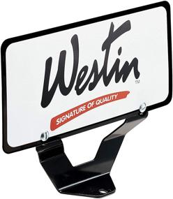 img 1 attached to Enhance Your Bull Bar Style with the Westin 32-0055 License Plate Relocator in Sleek Black Finish