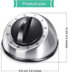 img 1 attached to ⏲️ Feekoon Stainless Steel 60-Minute Mechanical Kitchen Timer - Ideal for Cooking, School, Learning, Projects, and Kitchen Tasks