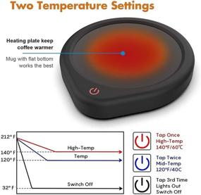 img 1 attached to ☕ Coffee Mug Warmer with Auto Shut-Off for Desk - Smart Temperature Settings, Electric Beverage Tea Water Milk Warmer for All Cups and Mugs - Heating Plate Candle Wax Warmer (Cup Not Included)