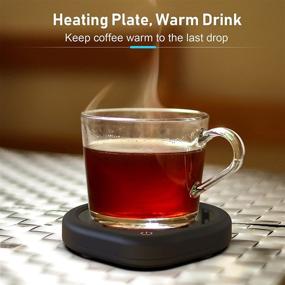 img 3 attached to ☕ Coffee Mug Warmer with Auto Shut-Off for Desk - Smart Temperature Settings, Electric Beverage Tea Water Milk Warmer for All Cups and Mugs - Heating Plate Candle Wax Warmer (Cup Not Included)