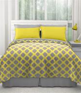 trellis comforter - grey/yellow pop shop, 63" x 90 logo
