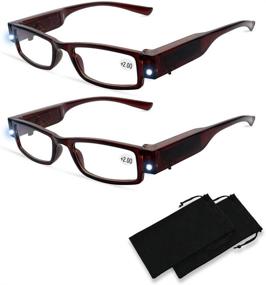 img 4 attached to Reading Glasses Magnifier Nighttime Glasses， Vision Care for Reading Glasses