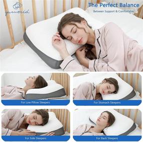 img 3 attached to Memory Foam Cervical Pillow for Neck and Shoulder Pain Relief, Adjustable Contour Pillow for Better Sleep, Orthopedic Support for Stomach, Back, and Side Sleepers