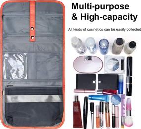 img 2 attached to 🧳 Compact Toiletry Hanging Organizer for Travel - Foldable Cosmetic Travel Accessories