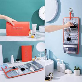 img 3 attached to 🧳 Compact Toiletry Hanging Organizer for Travel - Foldable Cosmetic Travel Accessories