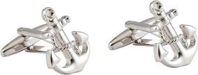 img 3 attached to Knighthood Anchor Nautical Cufflinks Silver