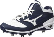 ⚾️ mizuno dominant baseball cleats in classic black and white: unrivaled performance for the diamond logo
