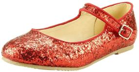 img 4 attached to Изготовитель кукол Chunky Glitter👞 Flat FBA183009C детские туфли балетки размер 13 девочек.