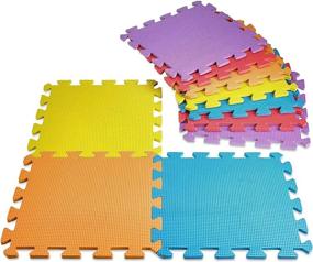 img 3 attached to 💪 Enhance Your Exercise Routine with the CREATIVE 10 Tile Multi Color Exercise Playmat