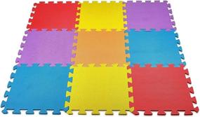 img 4 attached to 💪 Enhance Your Exercise Routine with the CREATIVE 10 Tile Multi Color Exercise Playmat