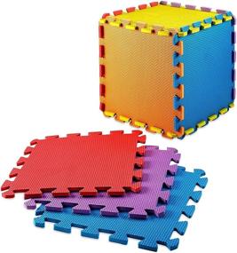 img 2 attached to 💪 Enhance Your Exercise Routine with the CREATIVE 10 Tile Multi Color Exercise Playmat