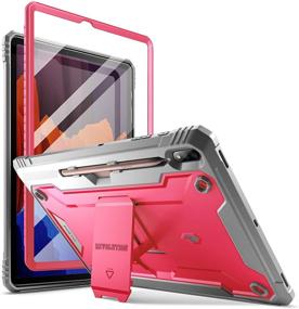 img 4 attached to 📱 Poetic Revolution Samsung Galaxy Tab S7 Plus Case: Full-Body Heavy Duty Protection with S Pen Holder and Wireless Charging Support - Pink