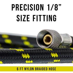 img 3 attached to 🔌 Master Airbrush Premium 6ft Nylon Braided Airbrush Hose | Standard 1/8" Fittings on Both Ends | Varying Hose Color