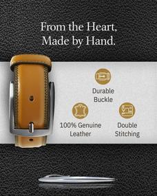 img 3 attached to Genuine Leather Men's Dress Belts - Men's Accessories and Belts