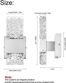 img 3 attached to 💡 Contemporary Chrome Crystal Bathroom Vanity Lighting Fixtures: LED Wall Sconces for Bathroom Over Mirror Lighting - 3000K