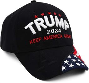 img 2 attached to 🧢 Donald Trump 2024 Hat | MAGA Keep America Great Hat | Camo USA Embroidered Adjustable Baseball Cap - Optimize your search!