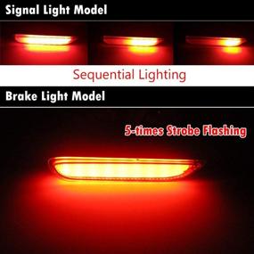 img 1 attached to 🚦 Enhance Safety with GTINTHEBOX 3D Optic Red LED Rear Bumper Reflector Brake Tail Lights