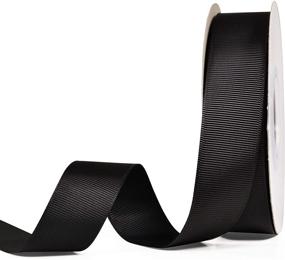 img 4 attached to 🎀 Premium YAMA Black Grosgrain Ribbon Roll - 1 Inch by 25 Yards